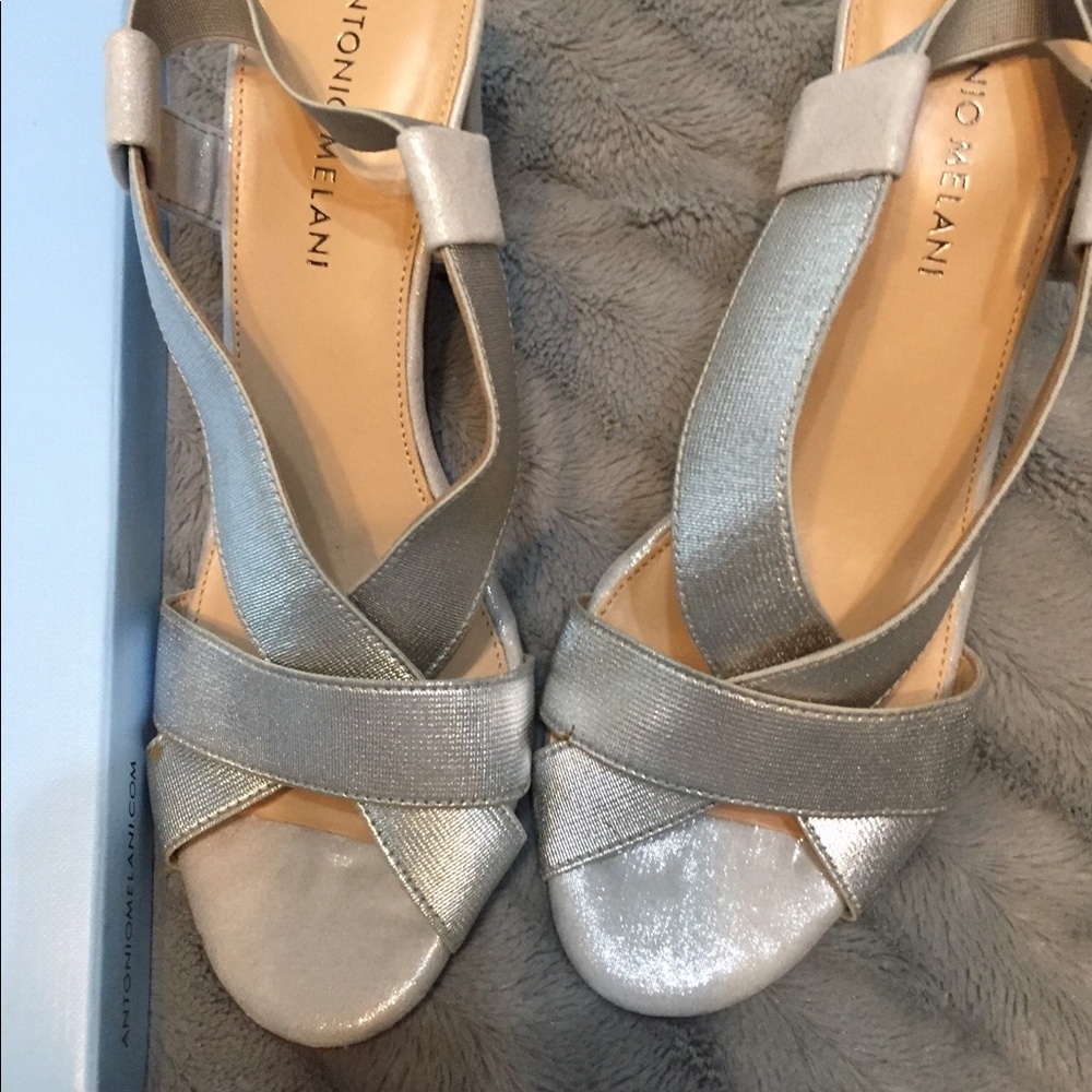 COPY - Silver🏡 Antonio Melanie Open Toes Shoe Siz…